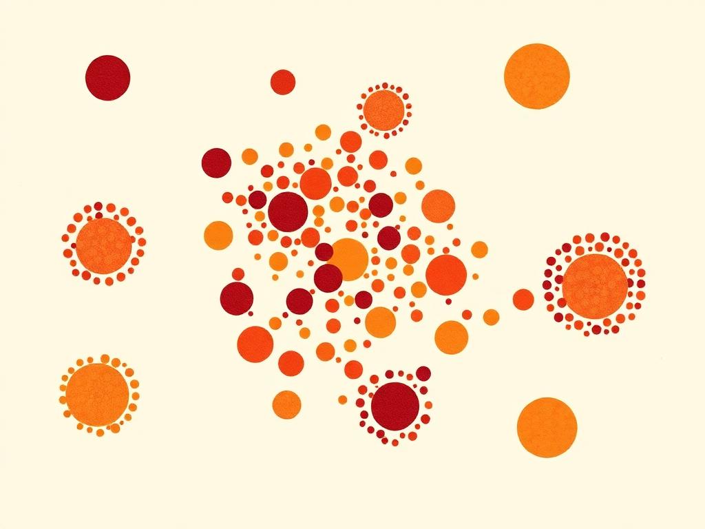 Abstract single-cell clustering visualization