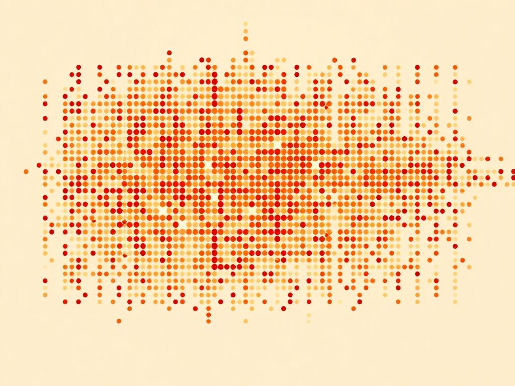 Abstract illustration of fluorescent bead arrays