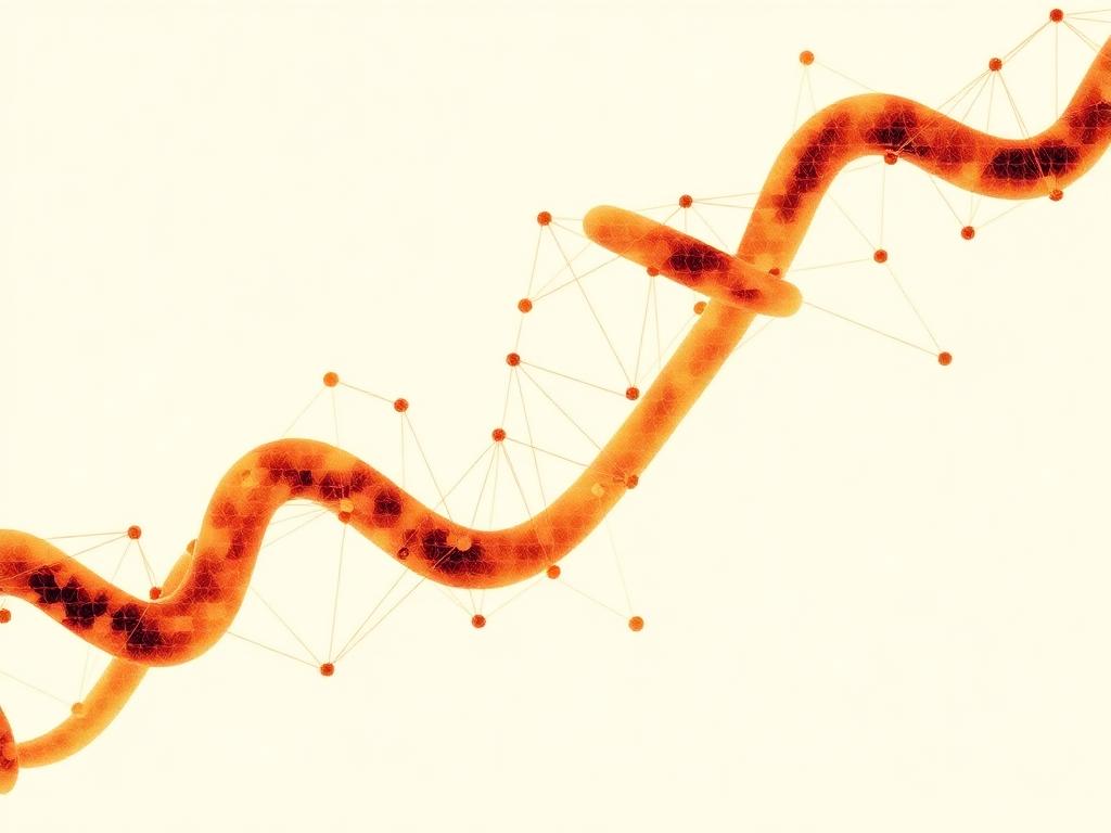 Abstract protein chain with attention pattern
